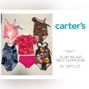 🆕CARTER’S - 9M 12M - NWT - INFANT GIRLS SWIMSUIT / SWIMWEAR LOT